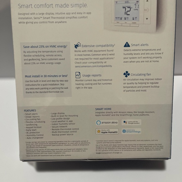 Sensi Smart Thermostat - White - Picture 2 of 5
